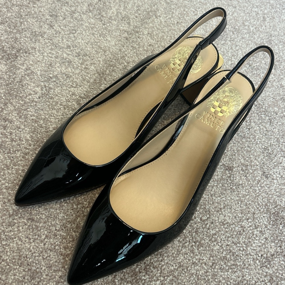 Vince Camuto Black Patent Leather Heels